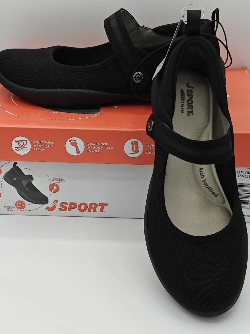 J Sport Melody Mary Jane Shoes Women’s Comfort Slip-On Adjustable Strap Pick Siz - Picture 4 of 8